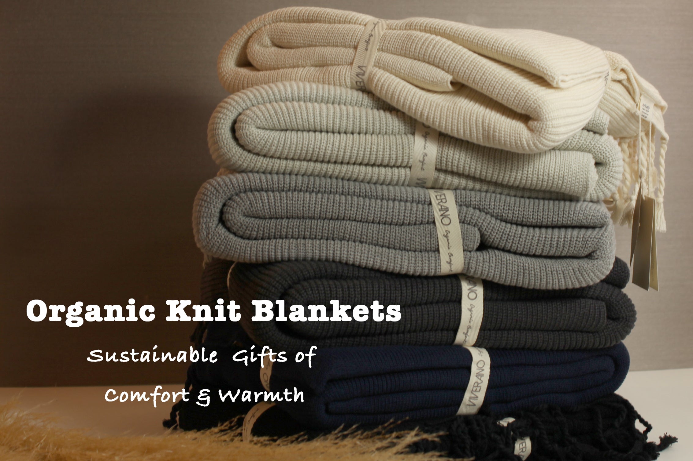 Viverano Organic Cotton Soft Throw Blanket - Perfect Natural Gift Ideas