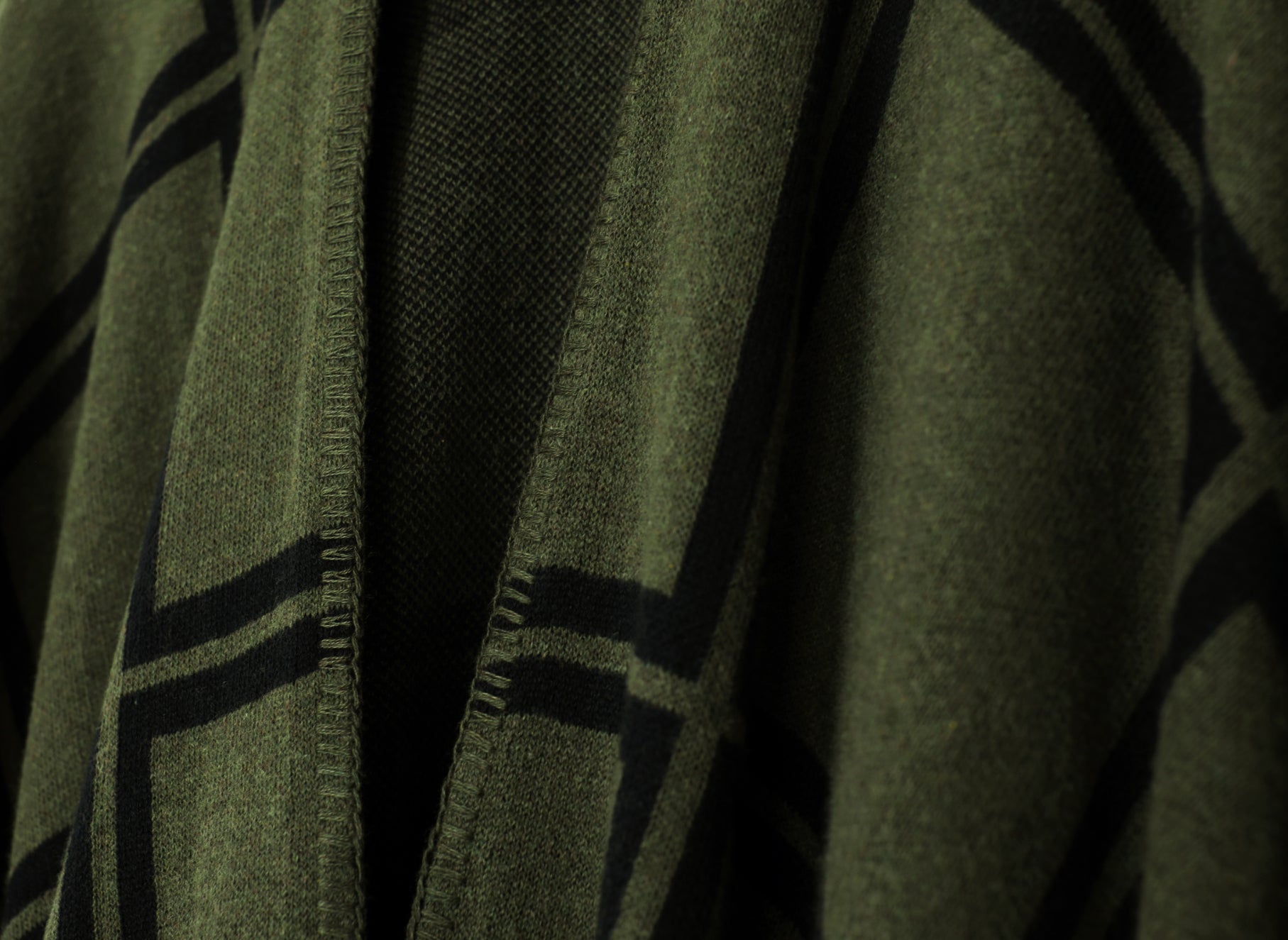 Viverano Gaia Eco-Chic Jacquard Knit Women's Travel Blanket Wrap - Checks (Organic Cotton)