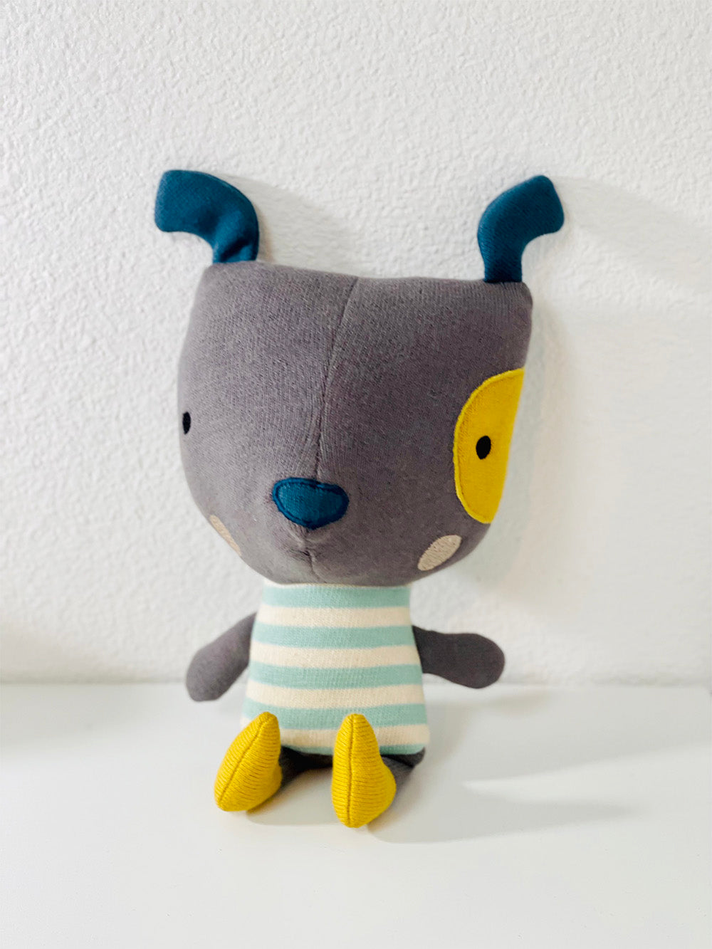 Phillipe Dog Organic Cotton Fine Knit Stuffed Animal Baby Toy- Viverano