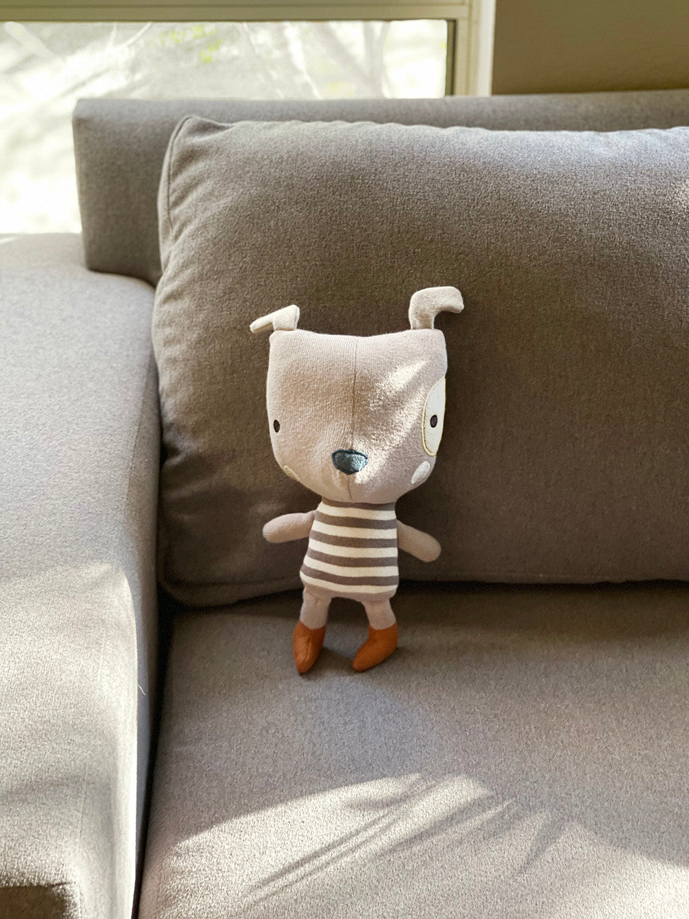 Phillipe Dog Organic Cotton Fine Knit Stuffed Animal Baby Toy- Viverano