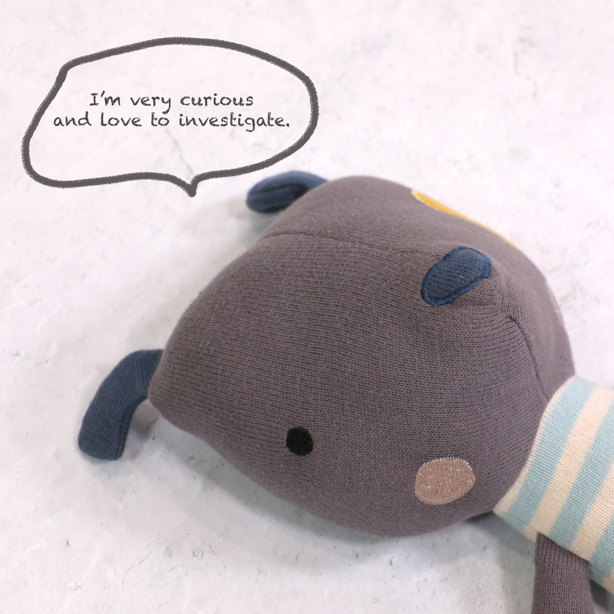 Phillipe Dog - Organic Fine Knit Stuffed Animal Baby Toy (2 Colors)