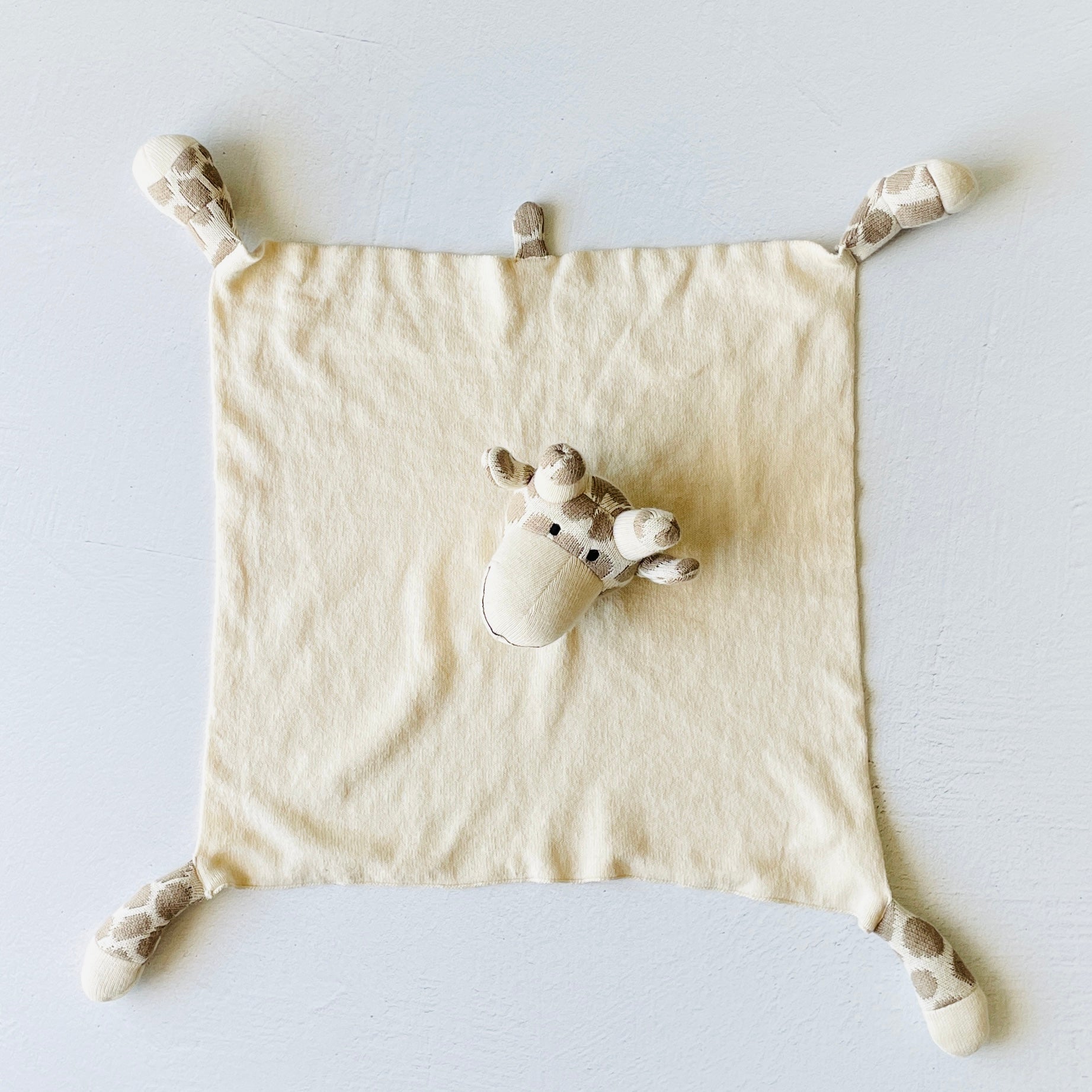 Organic Baby Lovey Security Blanket Cuddle Cloth - Giraffe (Viverano)
