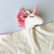 Organic Baby Lovey Security Blanket Cuddle Cloth  - Unicorn