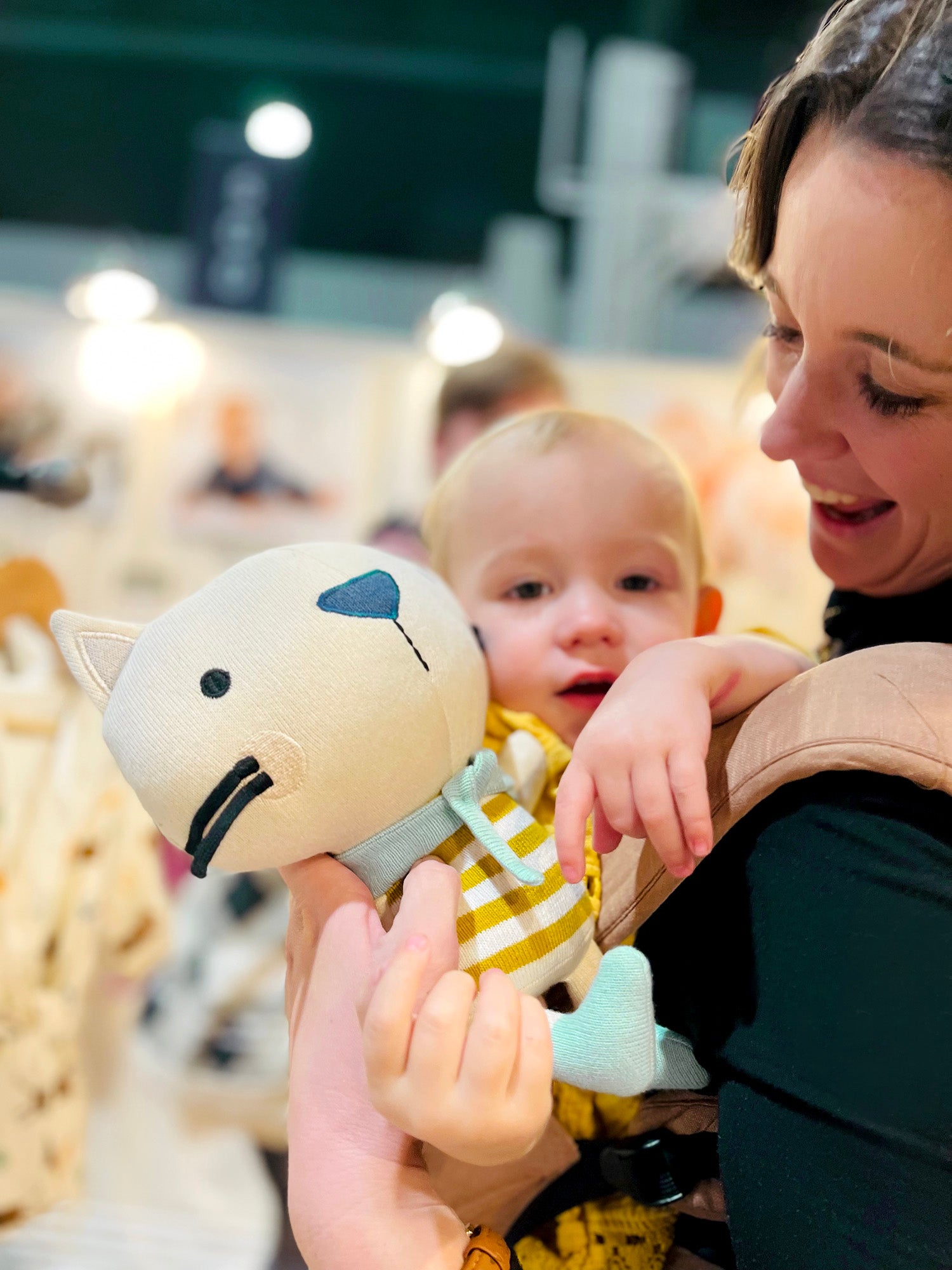 Remi Cat- Organic Fine Knit Stuffed Animal Baby Toy (3 Colors)