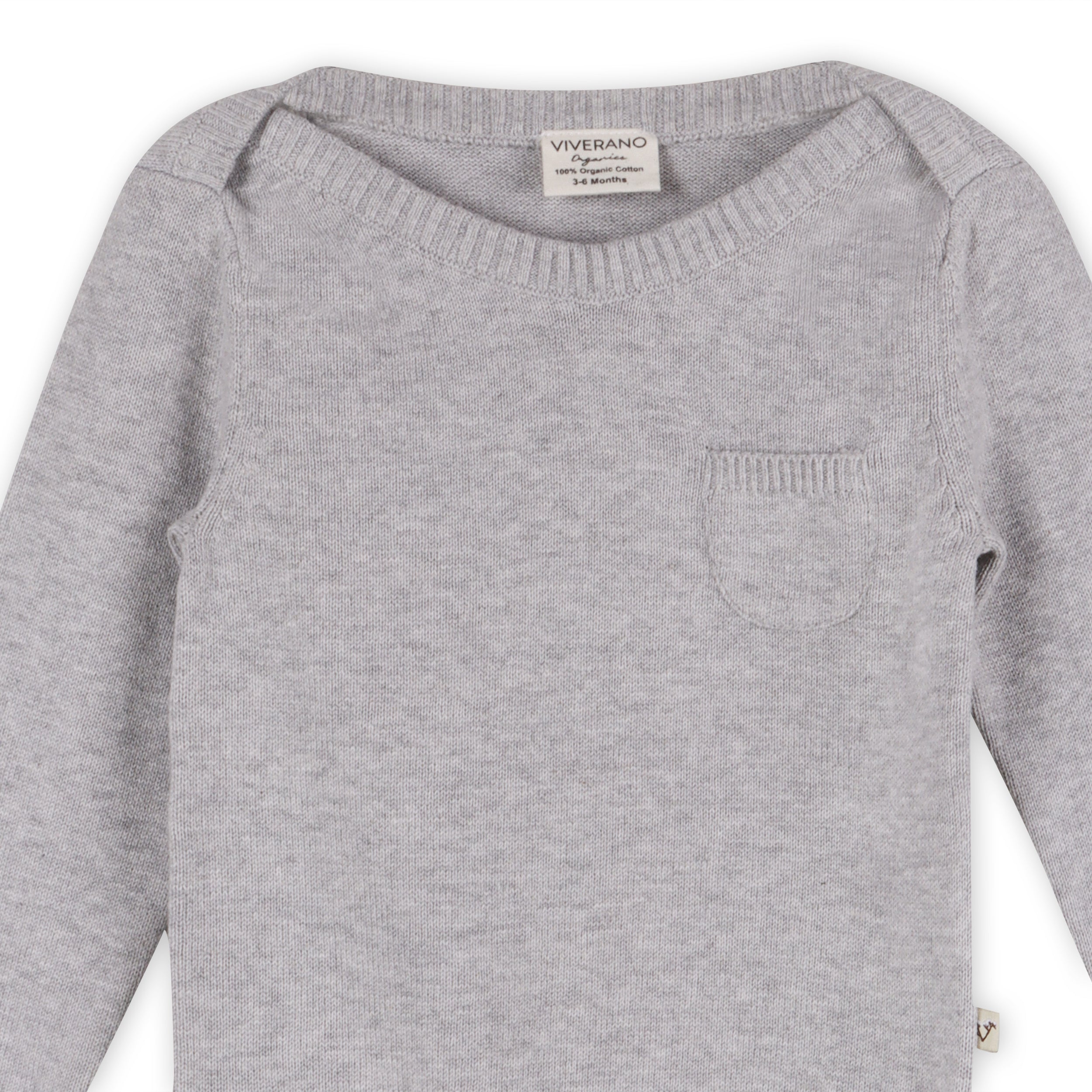 Milan Knit Full Sleeve Baby Romper Bodysuit - organic cotton