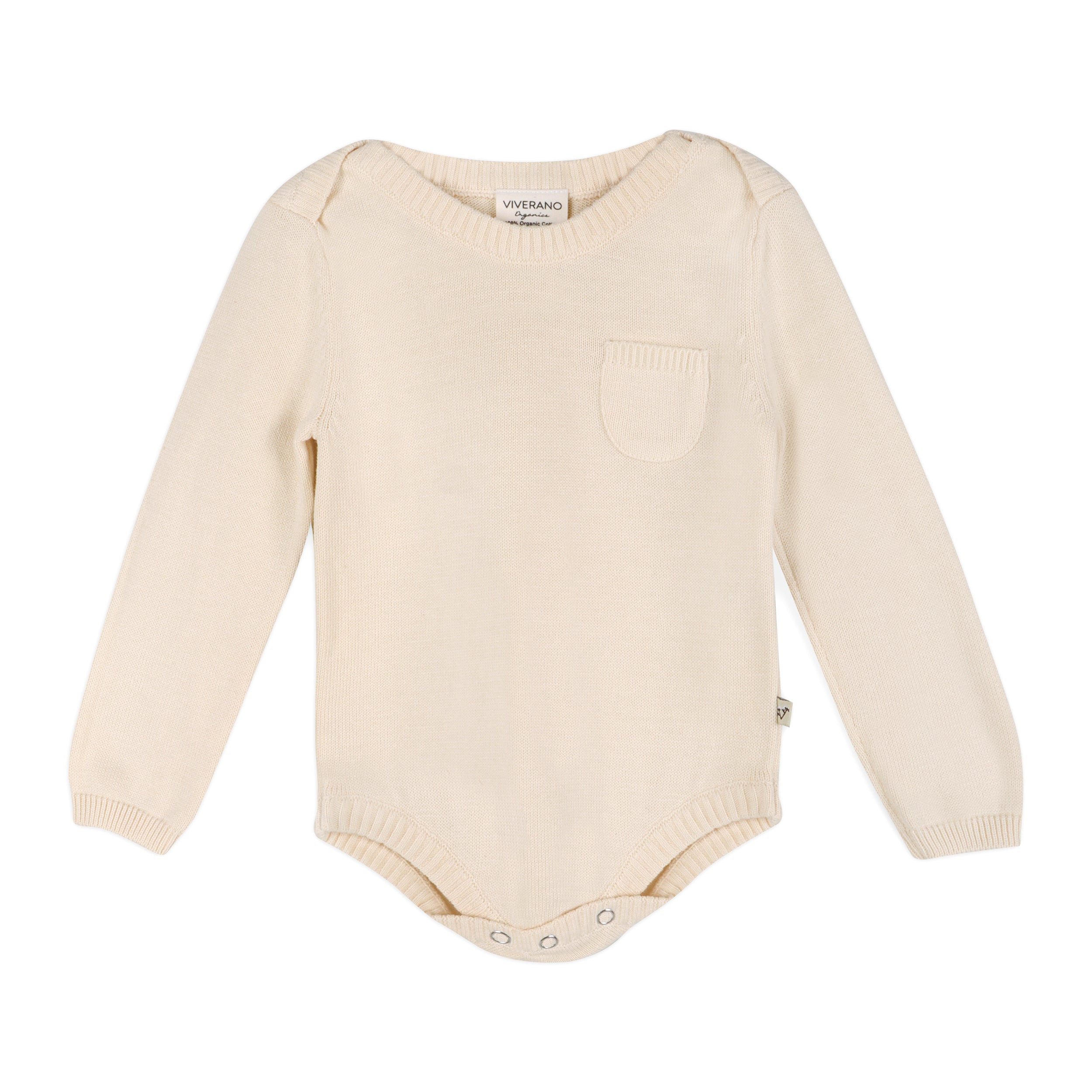 Milan Knit Full Sleeve Baby Romper Bodysuit - organic cotton