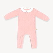 Milan Peter Pan Fancy Chevron Knit Baby Jumpsuit (Organic)