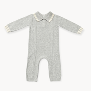 Milan Collar & Cable Knit Baby Jumpsuit (Organic)