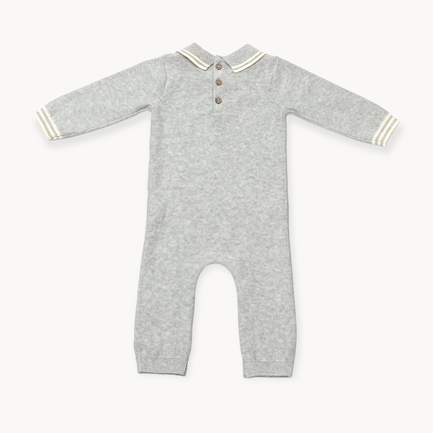 Milan Collar & Cable Knit Baby Jumpsuit (Organic)