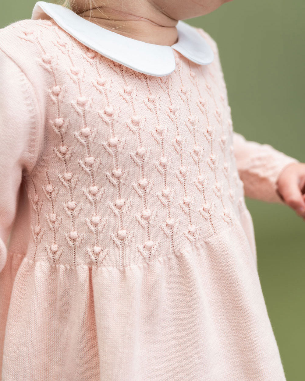 Milan Peter Pan Tulip Knit Baby Sweater Dress (Organic)