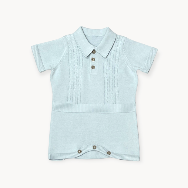 Milan Collar & Cable Knit Baby Bodysuit (Organic) 