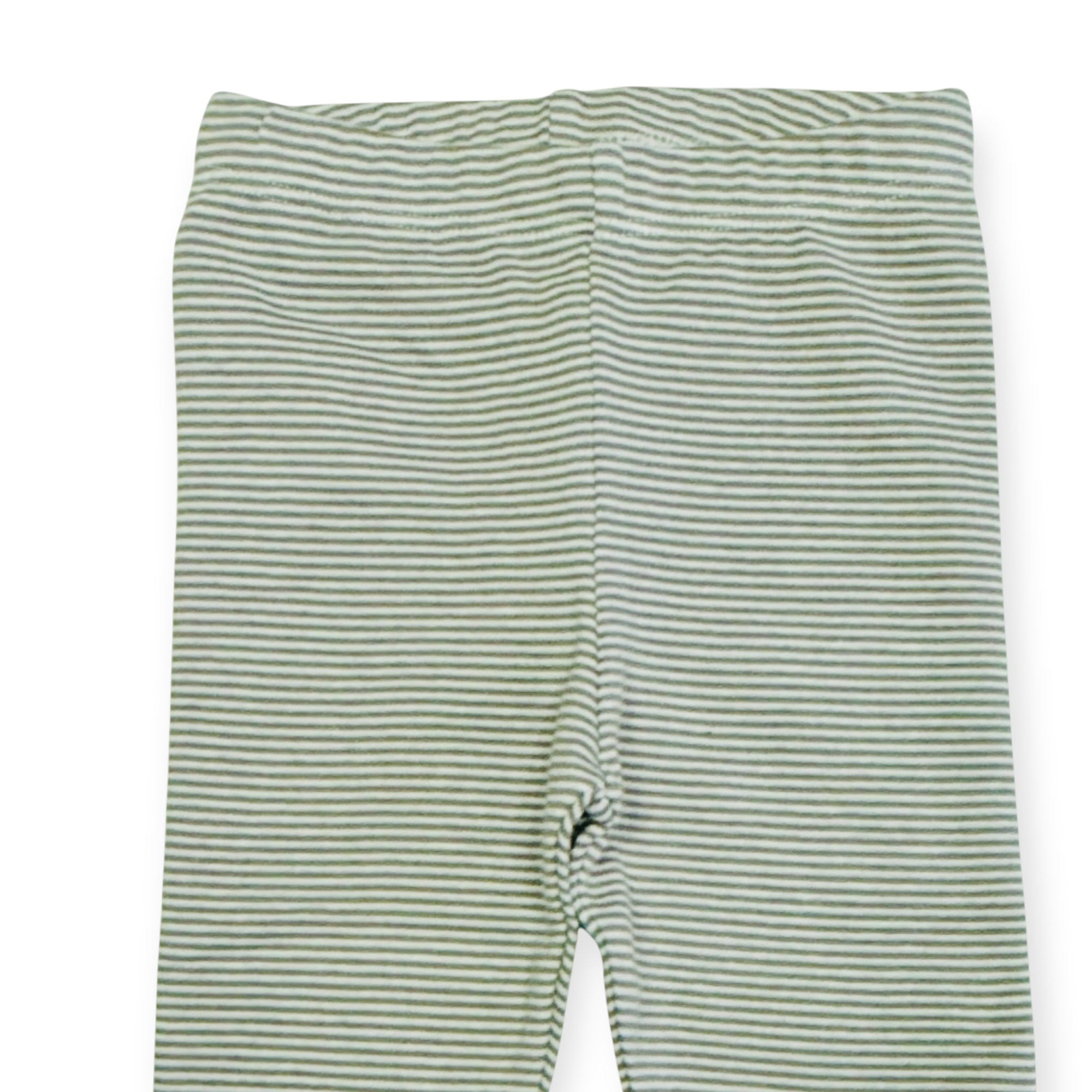 Rib Knit Stripe Baby Legging Pants (Organic Cotton)