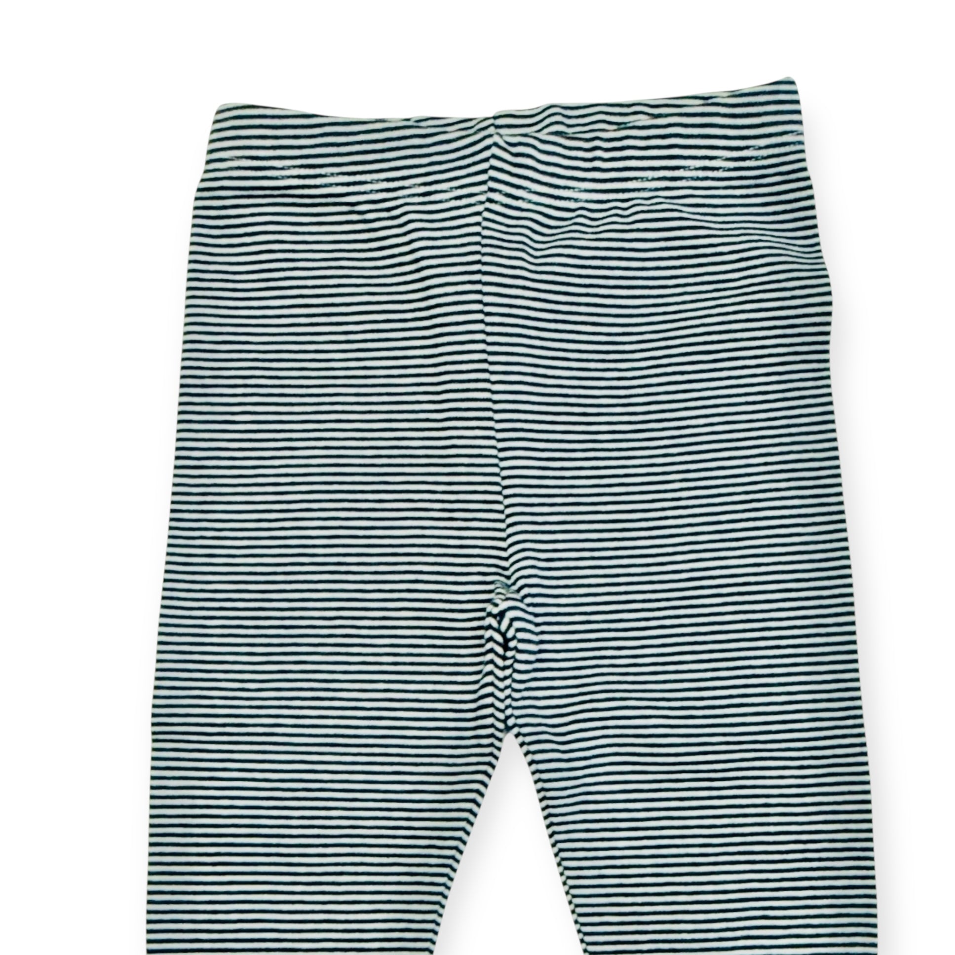 Rib Knit Stripe Baby Legging Pants (Organic Cotton)