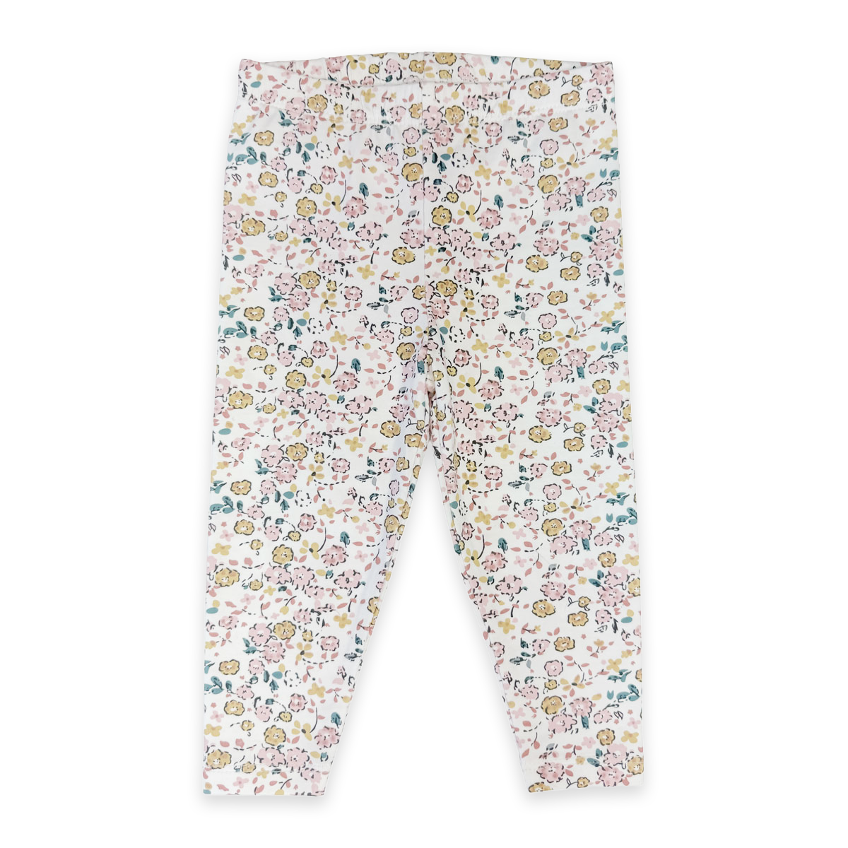 Floral Jersey Stretch Baby Legging Pants  (Organic Cotton)