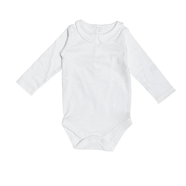 Basic Peter Pan Long Sleeve Baby Bodysuit Onesie (Organic Cotton)