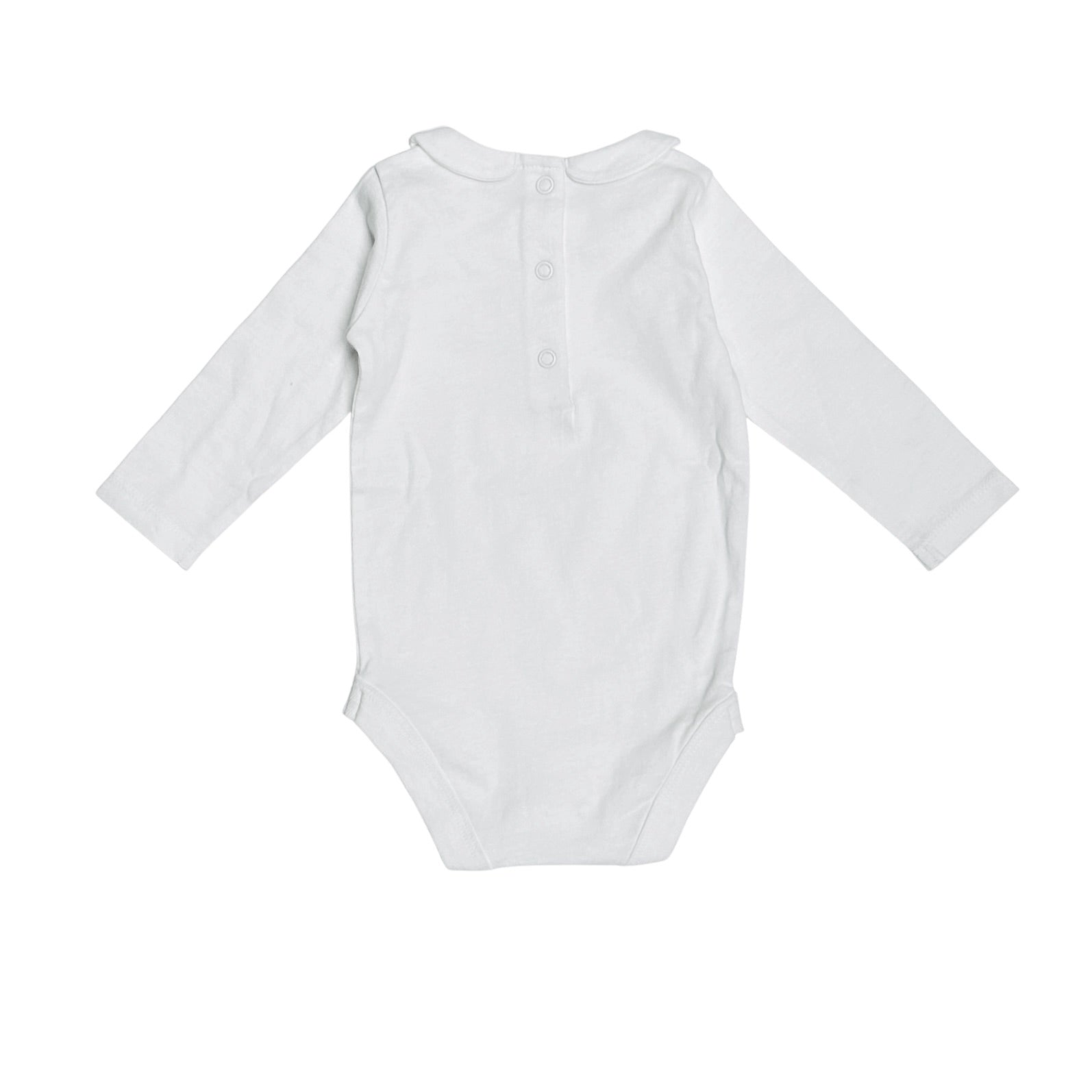 Organic Peter Pan Collar Basic Baby Bodysuit (Back)