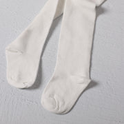 Fine Knit Basic Baby Girl Tights - Plain (Organic Blend) by Viverano