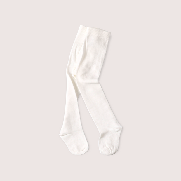 Fine Knit Basic Baby Girl Tights - Plain (Organic Blend) by Viverano
