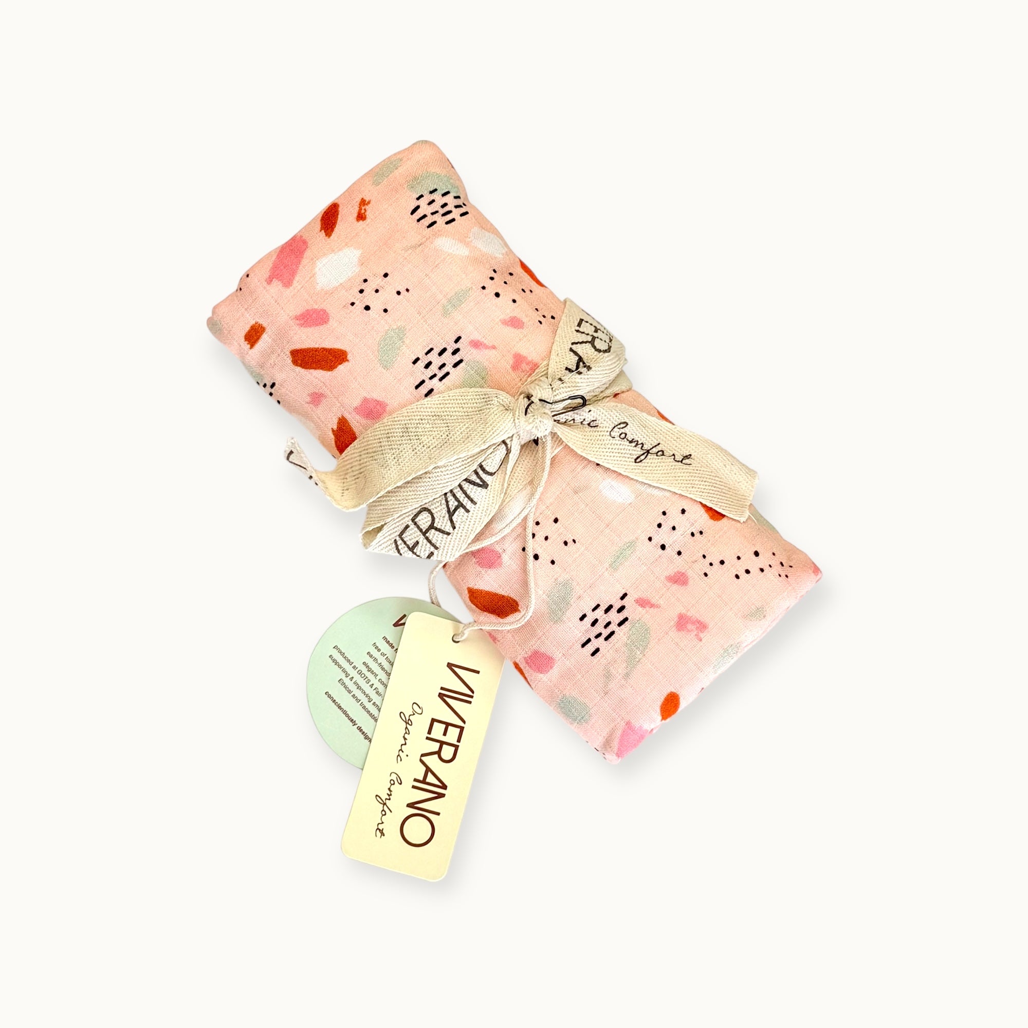 Florence Bloom Baby Swaddle Blanket (Organic Muslin) - Viverano