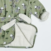 Skater Zebra Baby Hooded Bathrobe (Organic Cotton)
