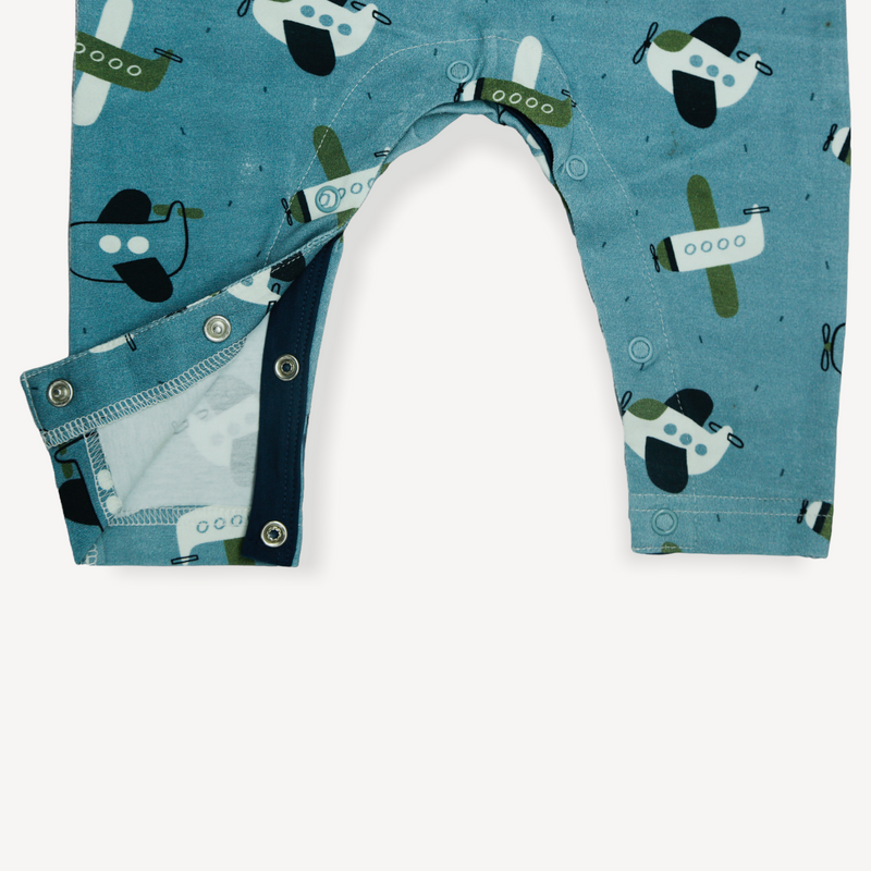 Organic Baby Jumpsuit - Planes main image 1