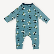 Airplanes Kangaroo Pocket Baby Jumpsuit (Organic Jersey)