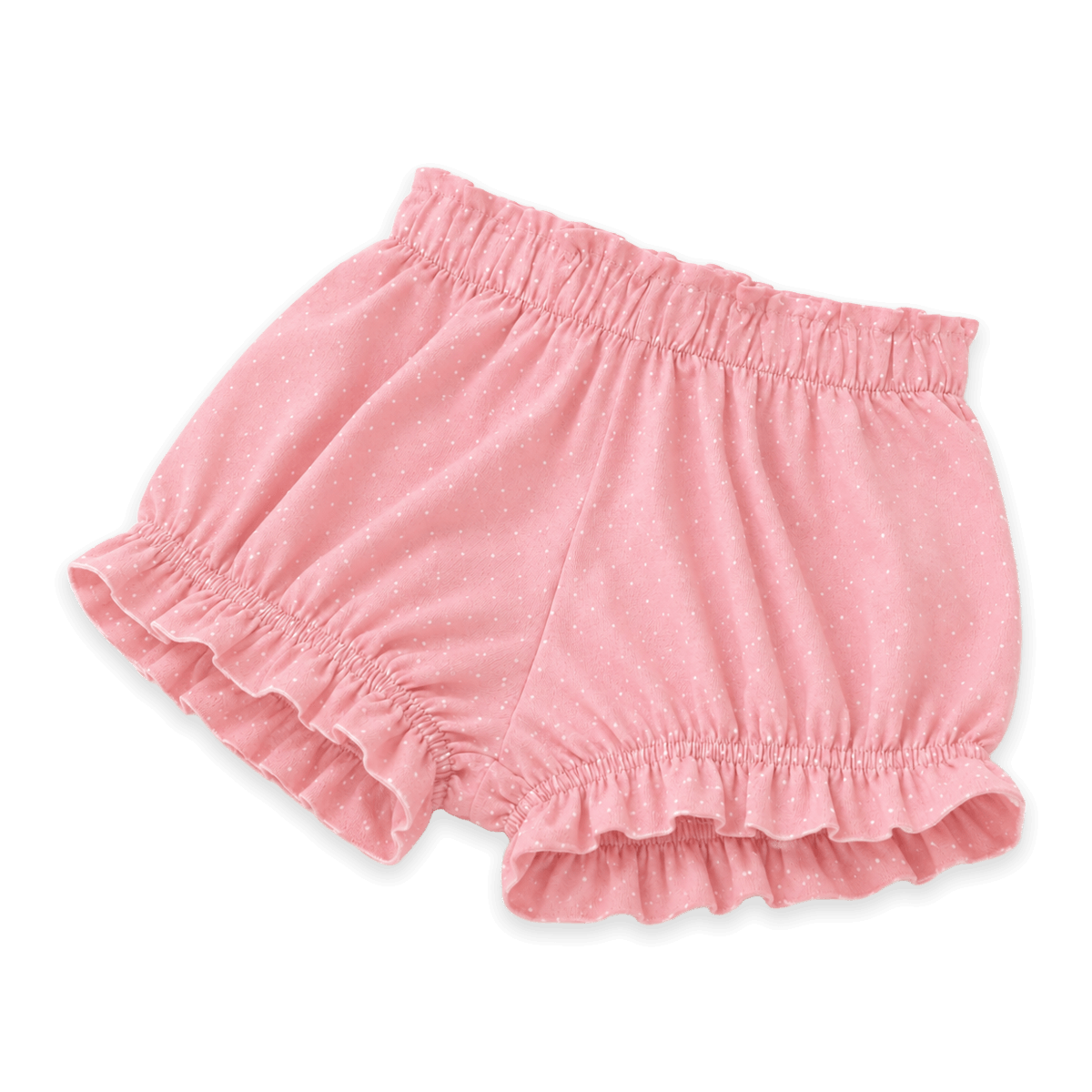 Mini Polka Dot Ruffle Baby Bloomer Shorts by Viverano Organics