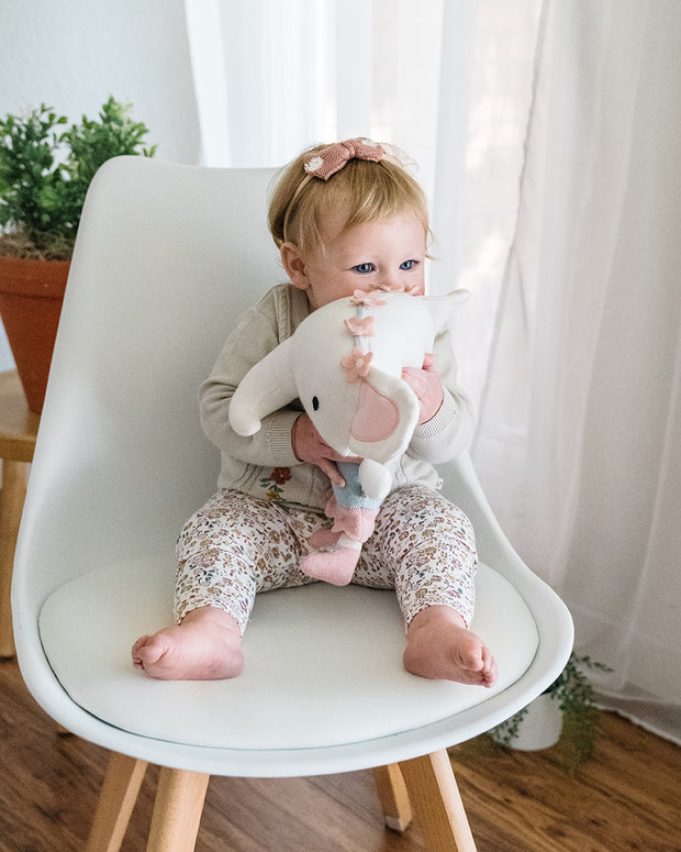 Harper Elephant Organic Cotton Fine Knit Stuffed Animal Baby Toy