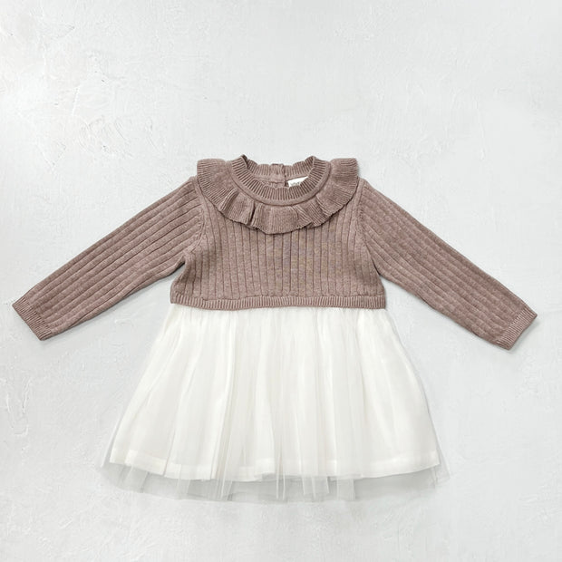 Sweater Knit Top & Tutu Combo Baby Dress (Organic Cotton)