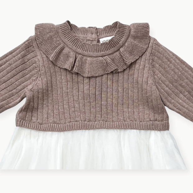 Sweater Knit Top & Tutu Combo Baby Dress (Organic Cotton)