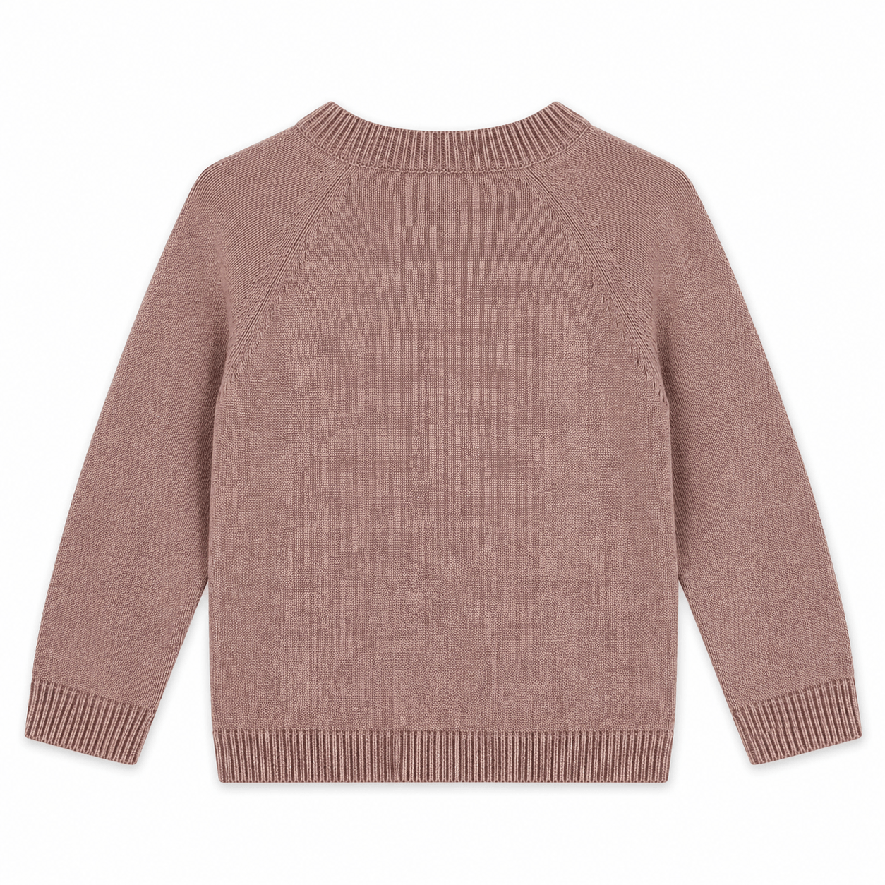 back of Giraffe Elephant Baby Cardigan Sweater (Organic)