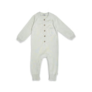 Classic Button & Pocket Sweater Knit Baby Jumpsuit (Organic)