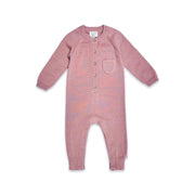 Classic Button & Pocket Sweater Knit Baby Jumpsuit (Organic)