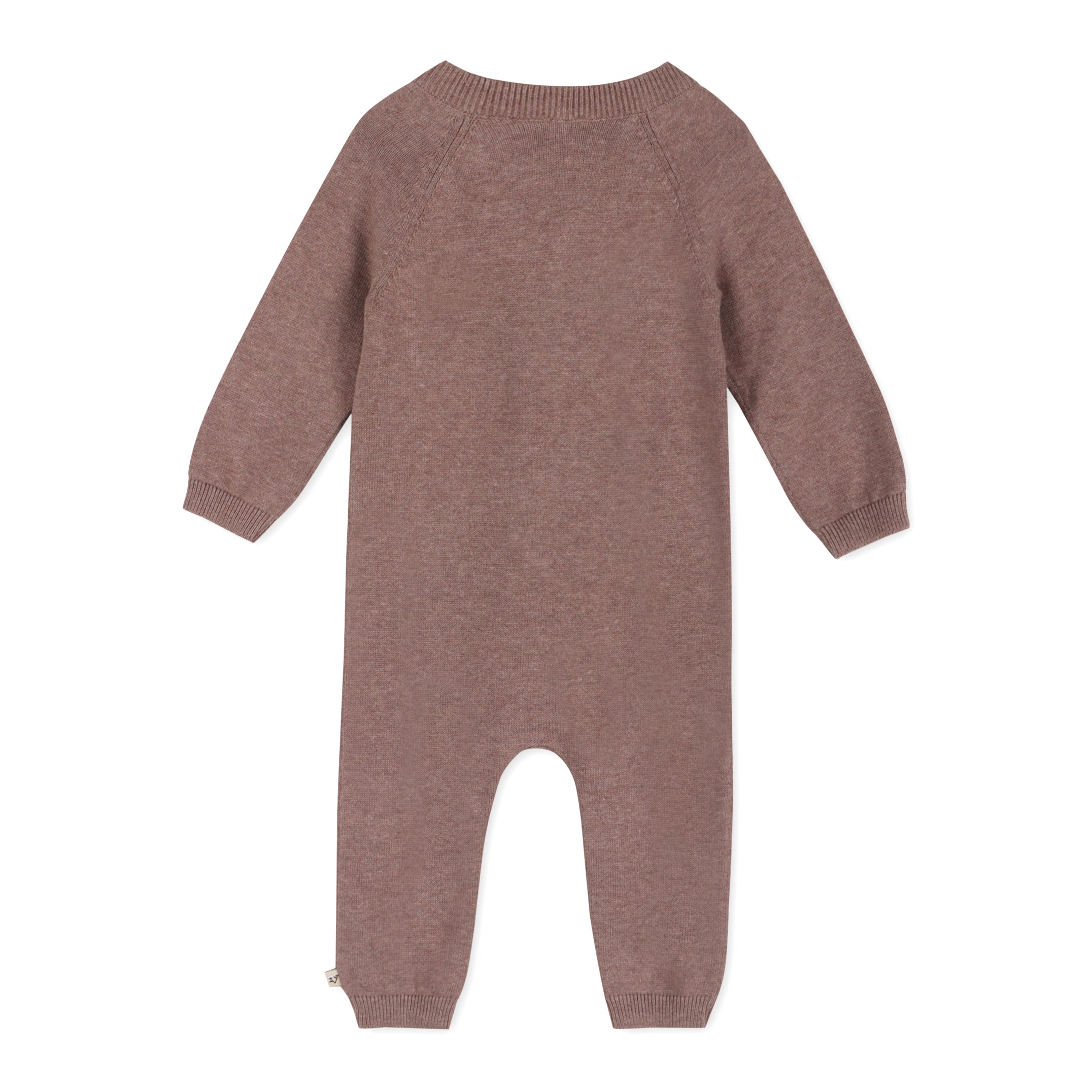 Side Button & Pocket Knit Baby Jumpsuit Coverall (Organic Cotton)