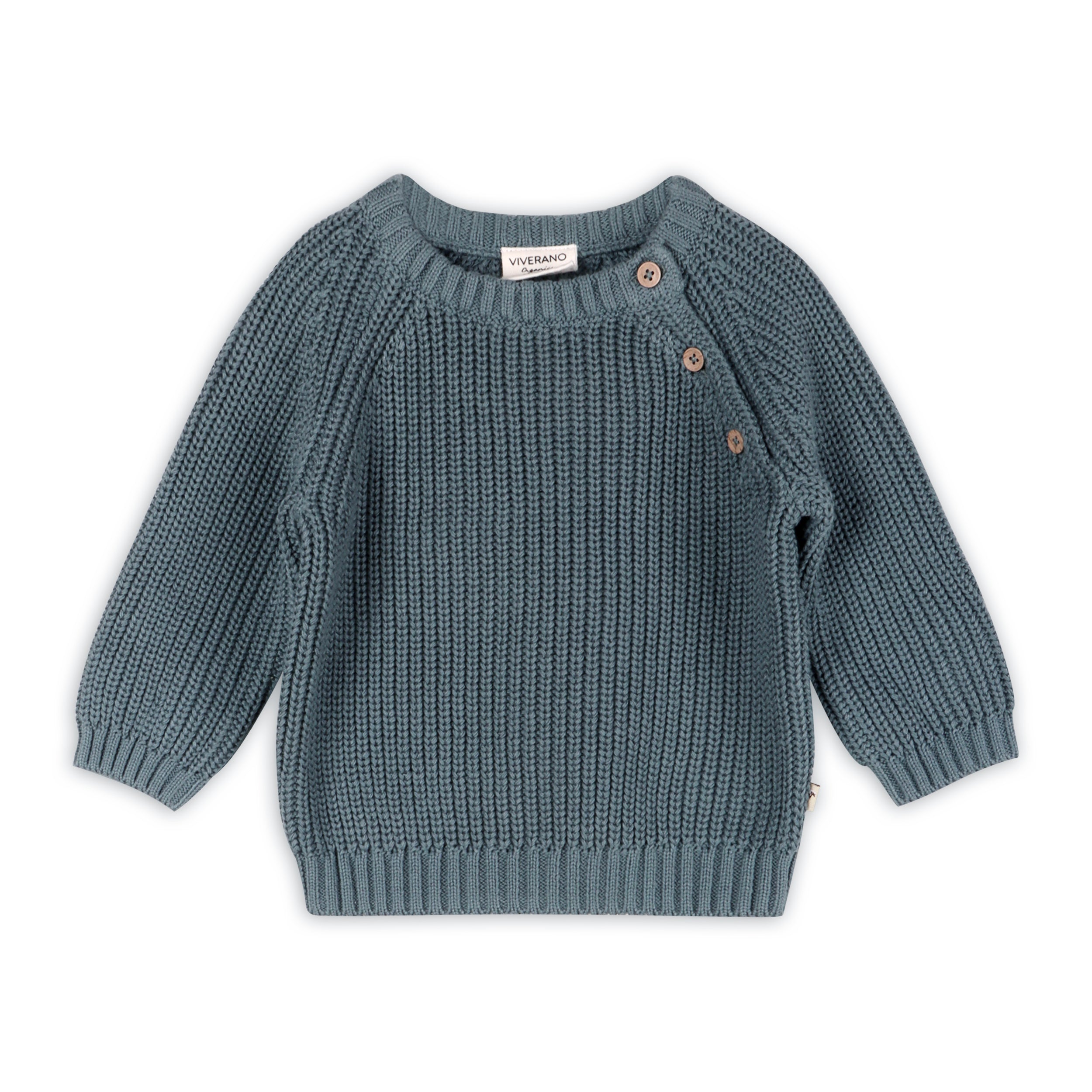 Classic Chunky Knit Baby Pullover Sweater (Organic Cotton) -