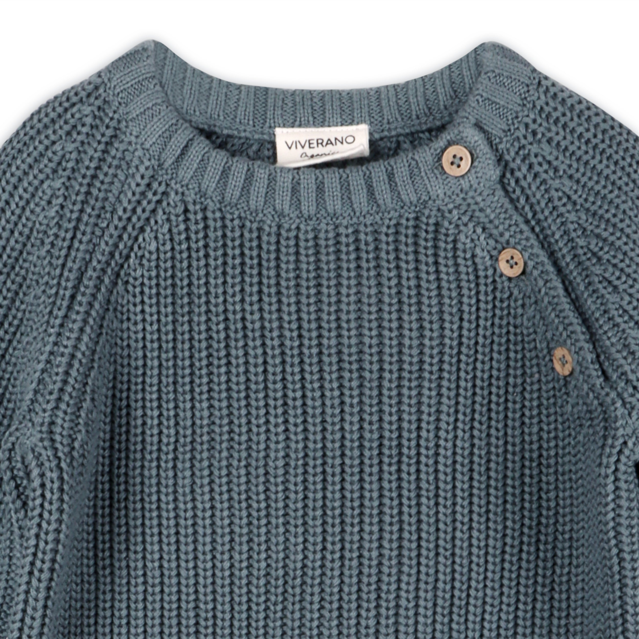Classic Chunky Knit Baby Pullover Sweater (Organic Cotton) -