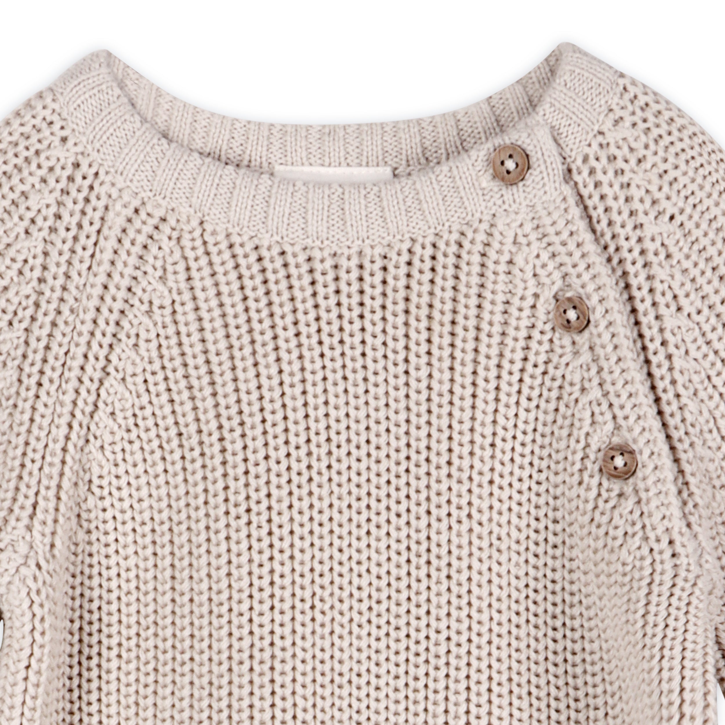 Classic Chunky Knit Baby Pullover Sweater (Organic Cotton) -