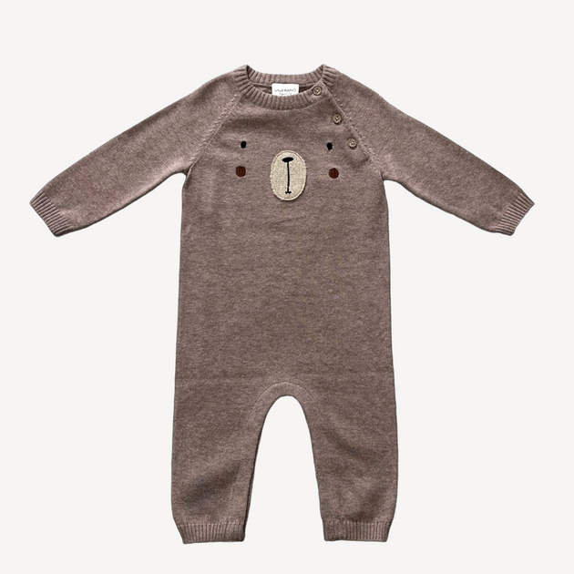 Organic Sweater Knit Baby Coverall Jumpsuits by Viverano