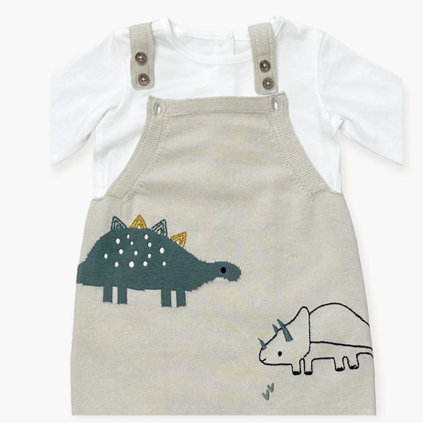 Viverano Organics Bunny Baby Girl Tunic Top + Bloomer Set (Organic Jersey) Dove White main image 0