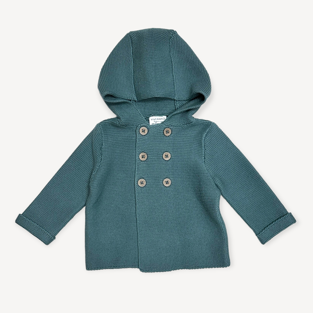 Hooded Double Button Baby Coat Jacket (Organic Cotton)