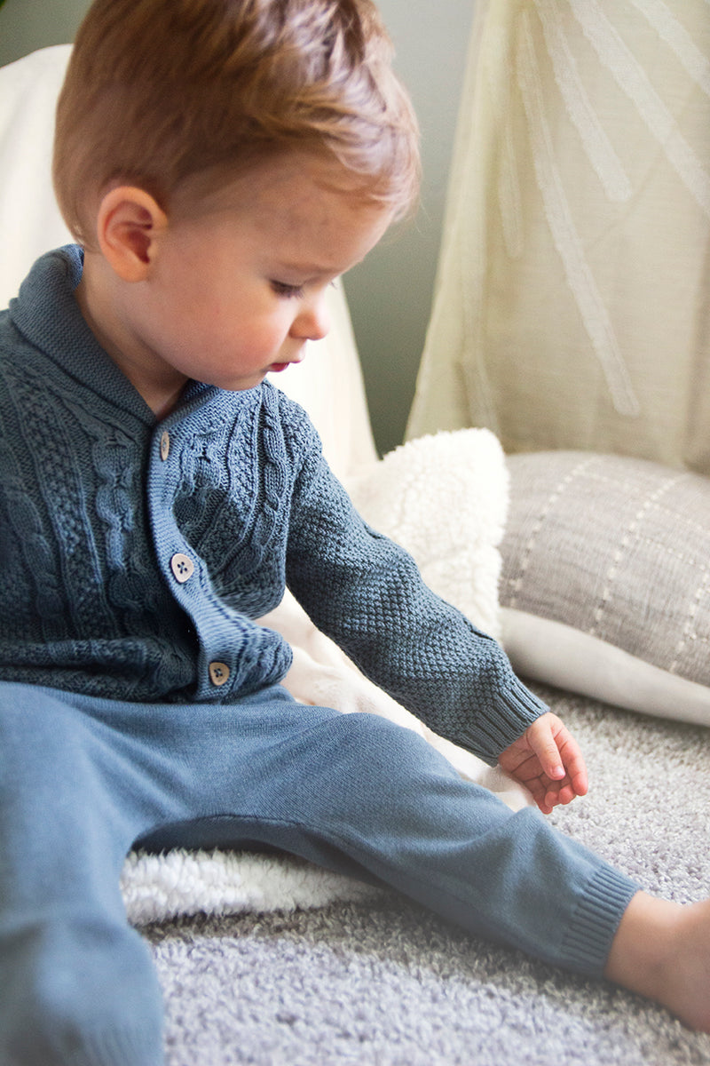 Organic French Collared Keyhole Sweater - Baby main image 1