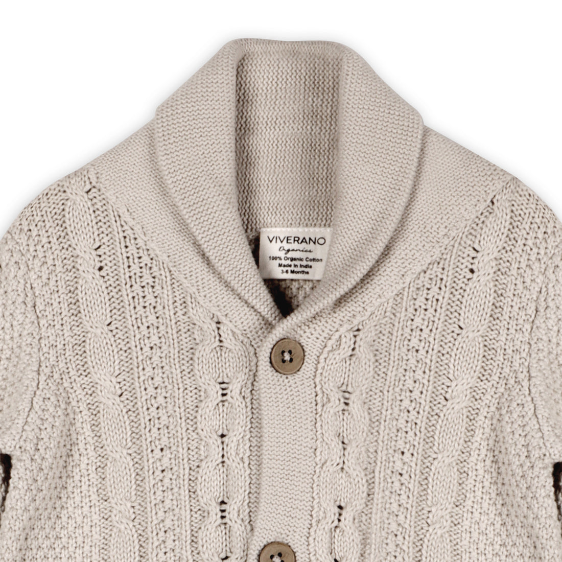 Organic Raglan Cable Sweater - Baby