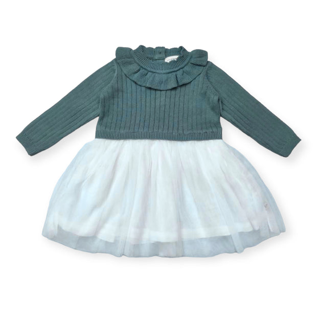 Sweater Knit Top & Tutu Combo Baby Dress (Organic Cotton)