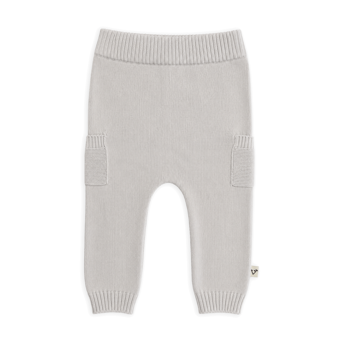 Organic Baby Side Pocket Sweater Knit Pants, Stone