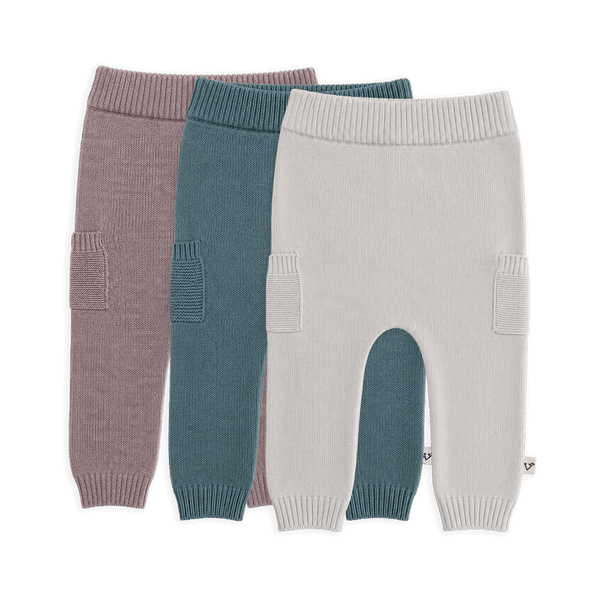 Viverano | Baby Side Pocket Sweater Knit Pants FW23 - Organic 3 Colors