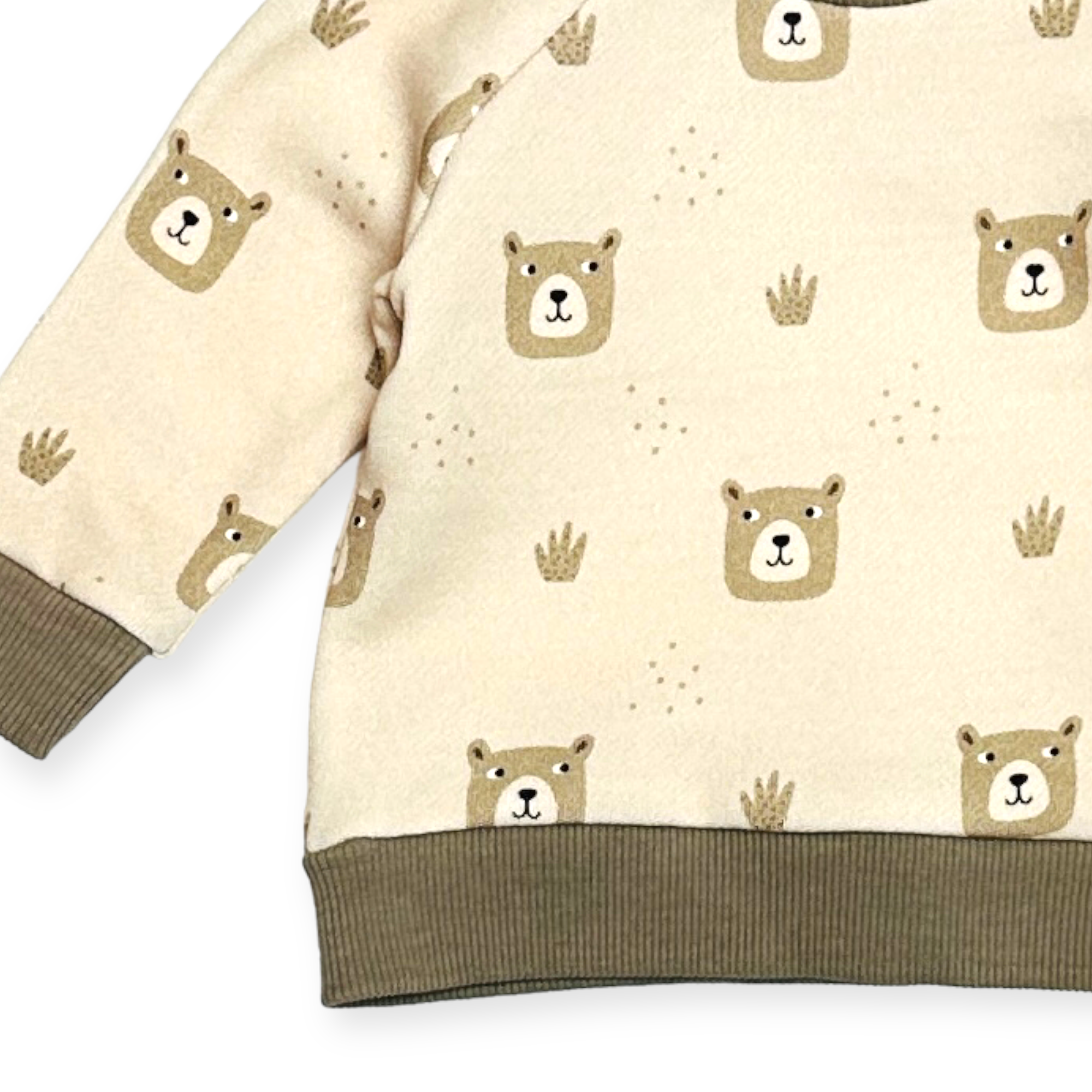 Bear Fleece Baby Sweatshirt & Jogger SET (Organic Cotton) by Viverano