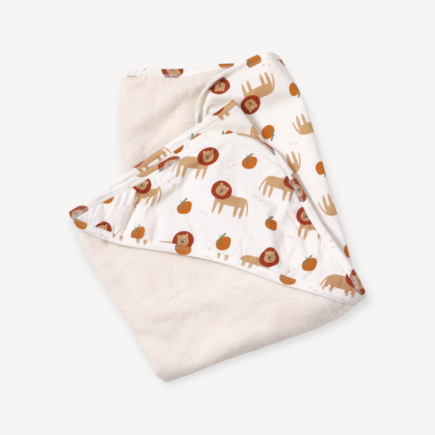 Lion Baby Hooded Bath Towel (Organic Cotton) by Viverano