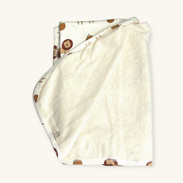 Lion Baby Hooded Bath Towel (Organic Cotton) by Viverano