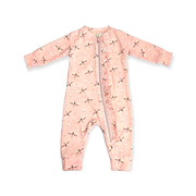 Dragonfly Ruffle Zipper Baby Jumpsuit (Organic Jersey) by Viverano