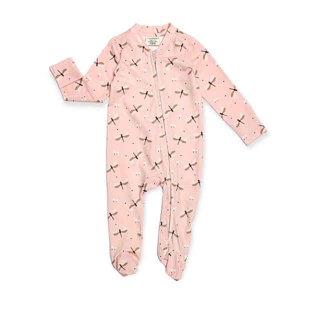 Dragonfly Zipper Footie Baby Coverall (Organic Jersey) by Viverano